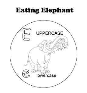 Letter E Eating Elephant