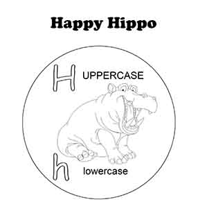 Letter H Happy Hippo