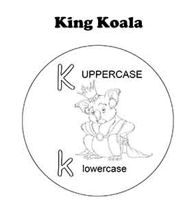 Letter K King Koala