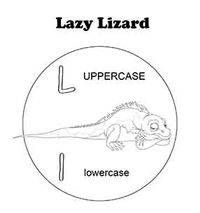 Letter L Lazy Lizard