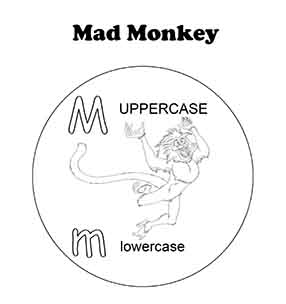 Letter M Mad Monkey