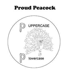 Letter P Proud Peacock