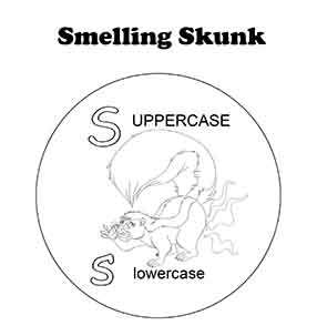 Letter S Smelling Skunk