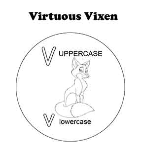Letter V Virtuous Vixen