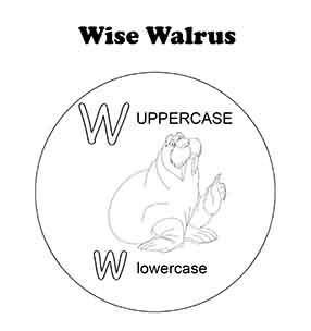 Letter W Wise Walrus